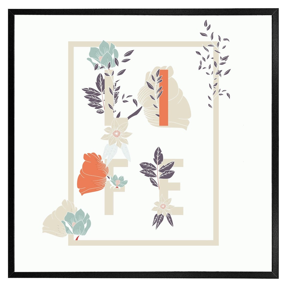 image 1 of Life & flowers (Picture Frame) Black | XL