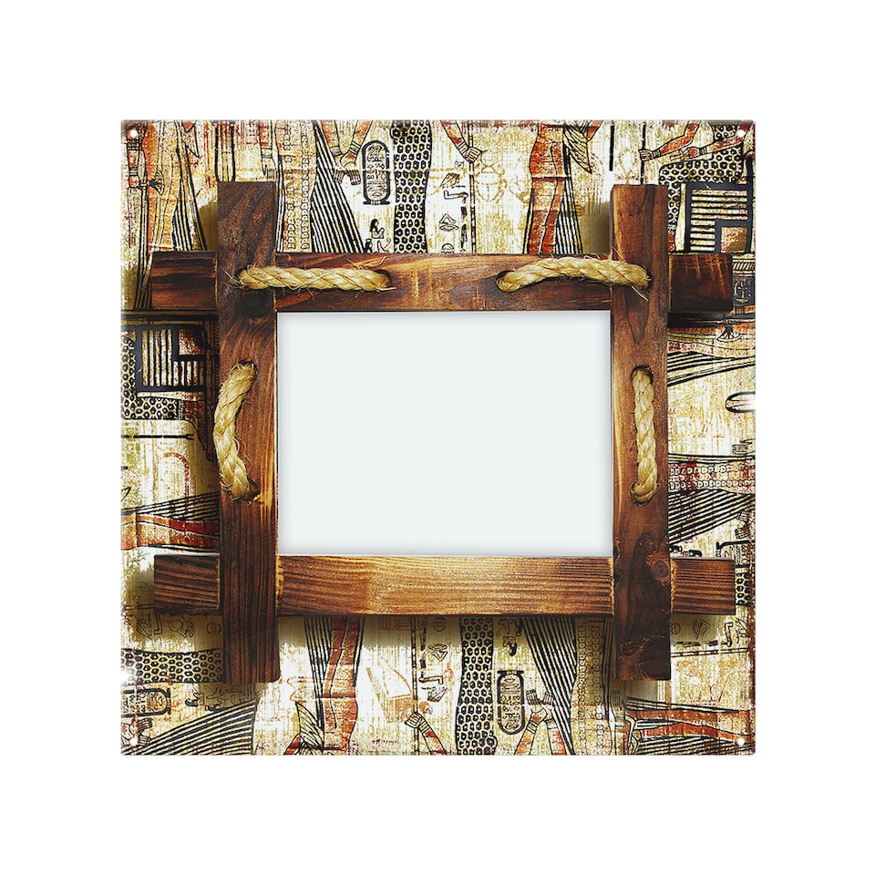 image 1 of Rustic Egyptian Wooden Frame Splash Back | White