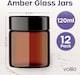 image 3 of Cosmetic Amber Glass Jar Set - UV Protection for Powder, Lotion and Cream