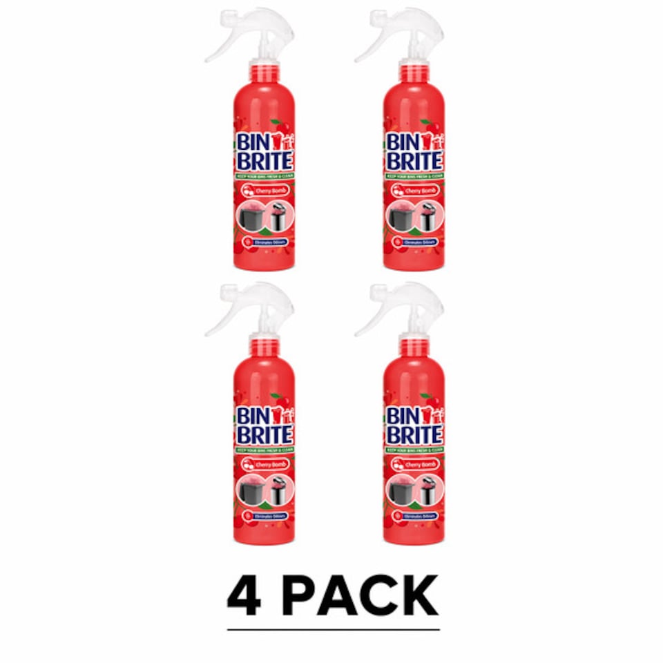 image 1 of Bin Brite Deodoriser Cherry Bomb 400ml | Red | 2 - Red | 800ml | 2