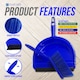 image 4 of Colour Coded Dustpan and Brush Sets Wide Plastic Dustpan with Rubber Lip and Soft Bristle Brush