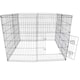 image 1 of Large 91cm Folding Pet Dog Rabbit Run Play Pen Cage Enclosure Fence | Black