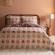 image 2 of Furn Kinfolk Printed Reversible Duvet Cover Set | Blue | Denim Blue | Double