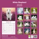 image 2 of White Shepherd 2026 Calendar | Square Wall Calendar | Dog Breed Gift | Plastic Free Packaging | by Avonside Publishing