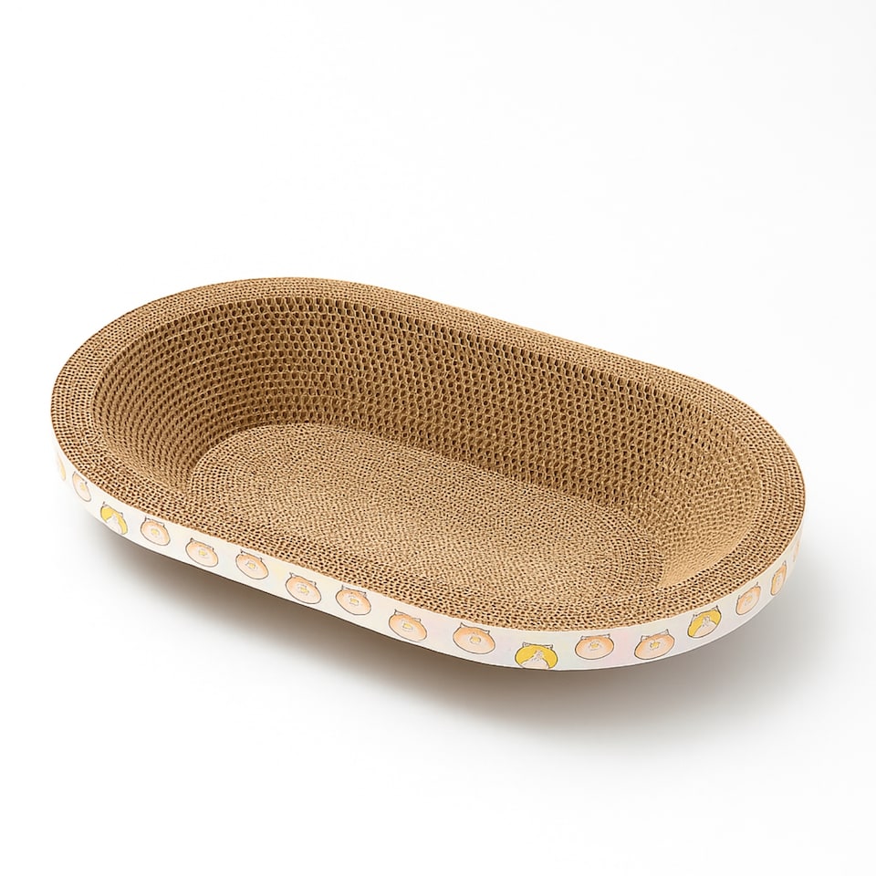 image 1 of Cat Scratcher Bed & Kitten Lounger - Durable Corrugated Cardboard Scratch Pad for Pets - For Furniture Protection & Healthy Claws