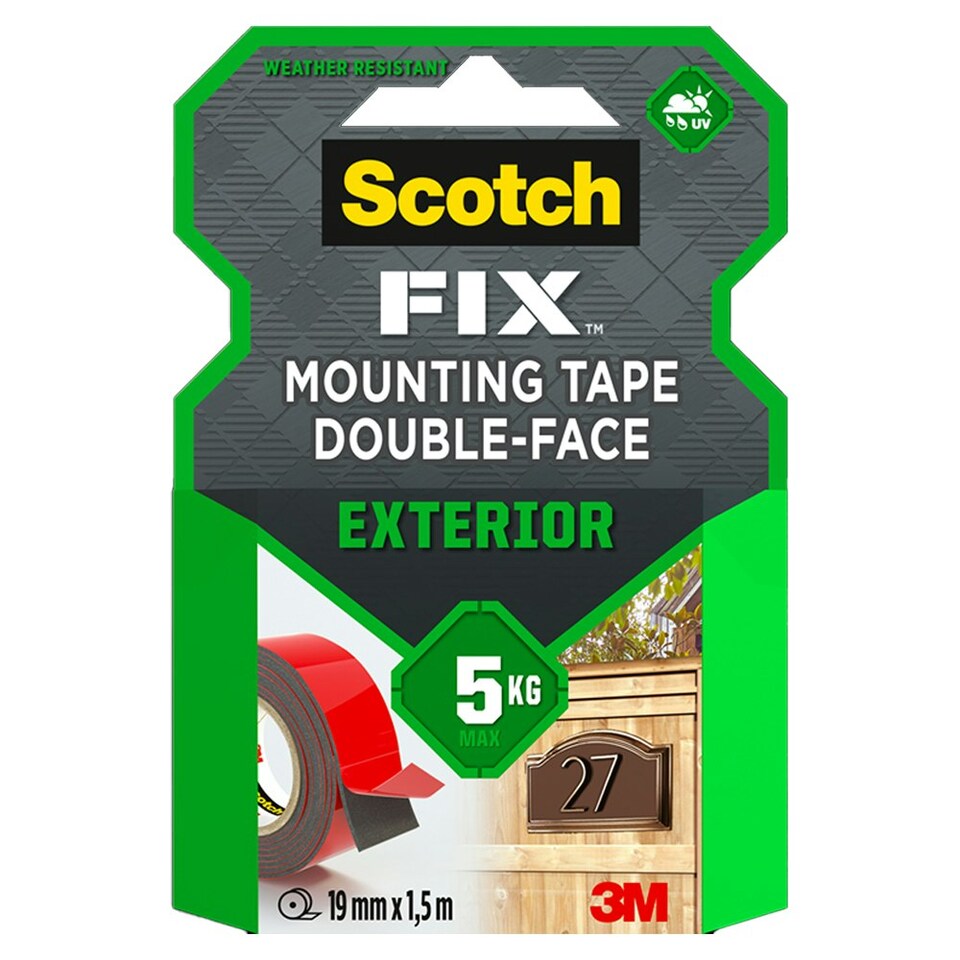 Scotch Fix Exterior Mounting Tape 5kg 1.5M - One Colour - One Size