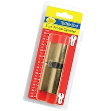 Sterling Brass Plated Euro Cylinder Lock - Brass - 45mm x 50mm