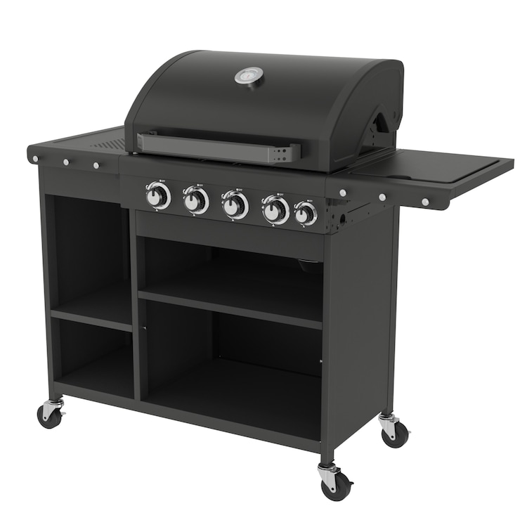 Mini Gas 4 Burner Bbq Outdoor Kitchen Style Gas Grill And Side Burner And Gas Regulator Included