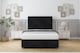 image 2 of Sloomy Somerset Black Naples Divan Bed Base No Drawers With 54 Inch Floor Standing Headboard | Black | Black | Double | 1