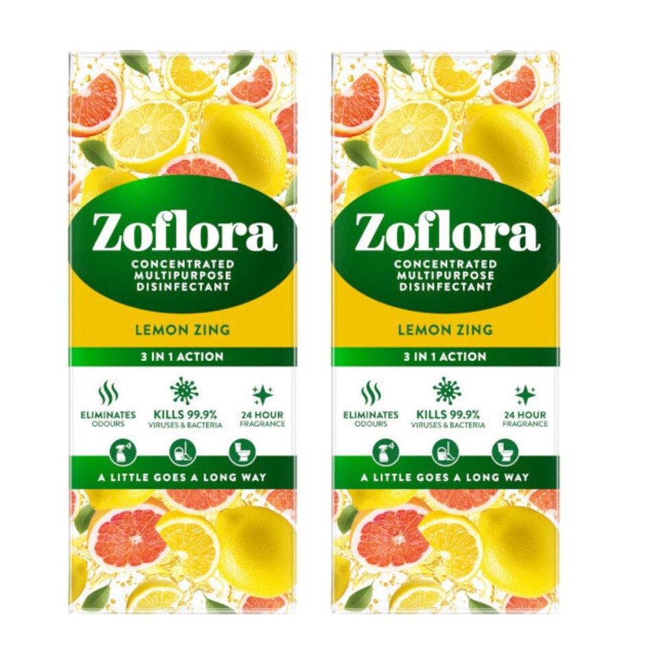Zoflora Lemon Zing Disinfectant Concentrate 120ml Multipack 3