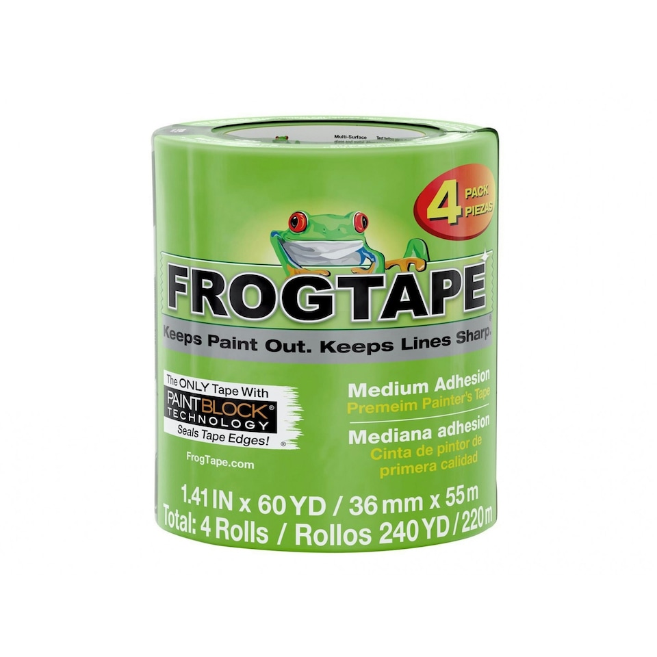 Shurtape Frogtape Multi-surface Masking Tape - Multi Colour - 36mm x 55m, Pack of 4