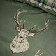 image 4 of Catherine Lansfield Stag Check Reversible Duvet Cover Set Soft Green Green | Soft Green | Double