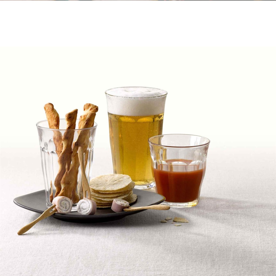 image 1 of Duralex Picardie Drinking Glasses - 310ml Tumblers for Water, Juice - Blue - Pack of 6 | Blue | Blue