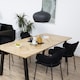 image 5 of Lima Dining Chair with Armrest in Black Set of 2