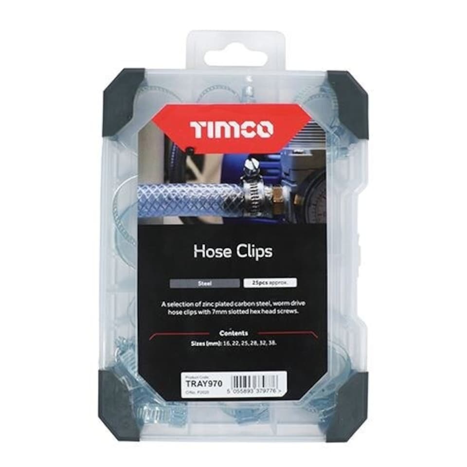 image 1 of Timco - Mixed Tray - Hose Clips (Size 25pcs - 25 Pieces)