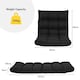 image 2 of COSTWAY 14-Position Adjustable Floor Chair Lazy Sofa Black Black