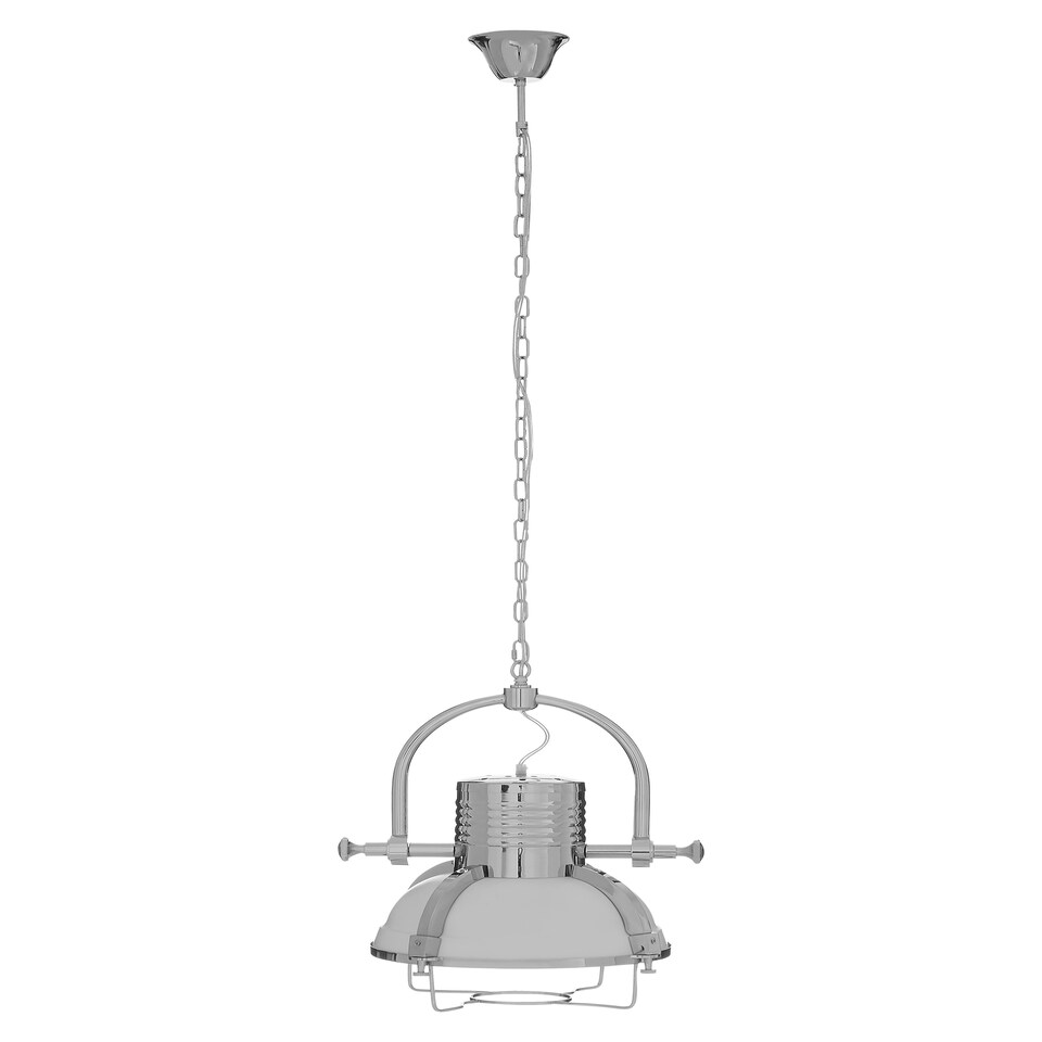 image 1 of Interiors by Premier Industrial Chrome Pendant Light, Impact Design with Industrial Appeal, Ceiling Light with Chrome Finish Shade