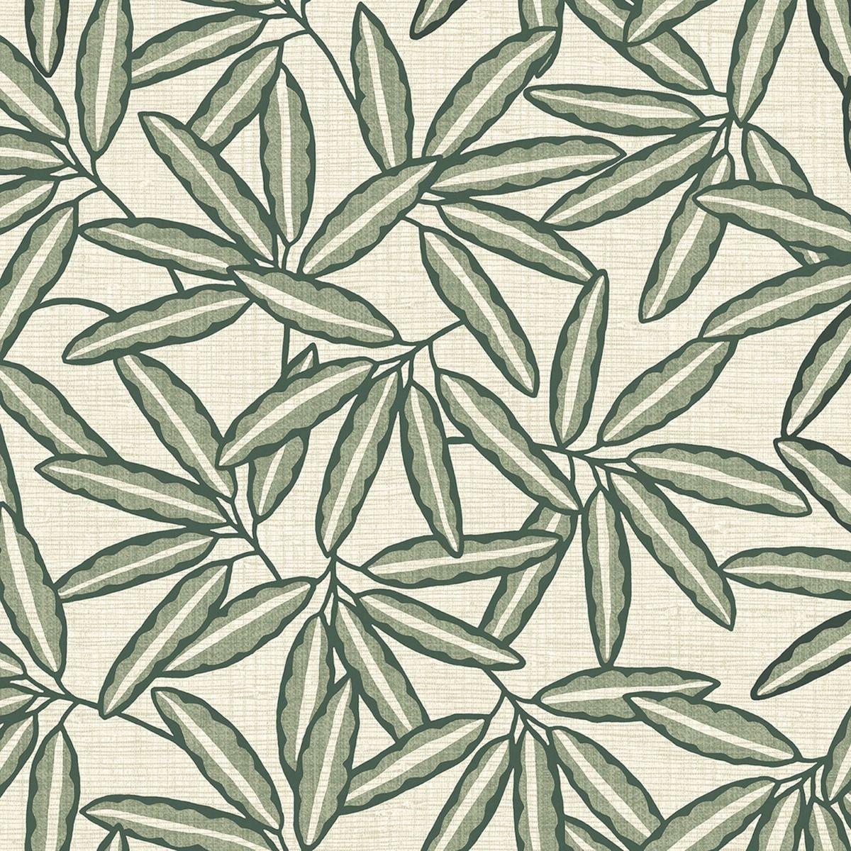 Belgravia Leaf Textured Vinyl Wallpaper Green Sage 1