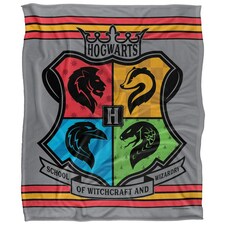 Harry Potter Witchcraft And Wizardry Hogwarts Crest Blanket - Multicoloured - One Size