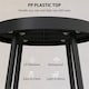 image 4 of Outsunny Round Garden Table, Outdoor Coffee Side Table with Plastic Top