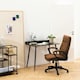 image 4 of Brad Swivel Office/Desk Chair with Armrest in Brown