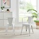 image 2 of Furniturebox 2x Colton 'Tolix' Style White Metal Dining Chairs with Arms