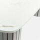 image 6 of OHS Ribbed Curved Home Furniture Living Room Decor Coffee Table White | White Marble