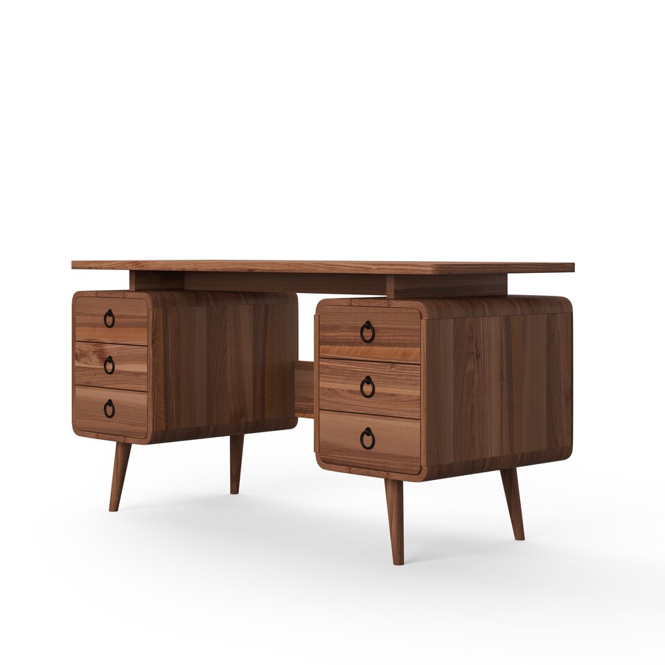 image 1 of Somerset Office Writing Desk java | Brown | Java