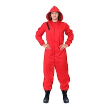 Bank Robber Costume | Red | L