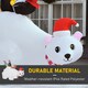 image 4 of HOMCOM 5ft Christmas Inflatable Polar Bear Penguin Lighted Lawn Garden Decor
