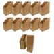image 1 of Pack of 6 Kraft Magazine Files Corrugated Cardboard Desk Organiser | Multi