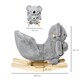 image 7 of HOMCOM Kids Plush Ride-On Rocking Horse Koala-shaped Toy w/ Gloved Doll Grey | Grey