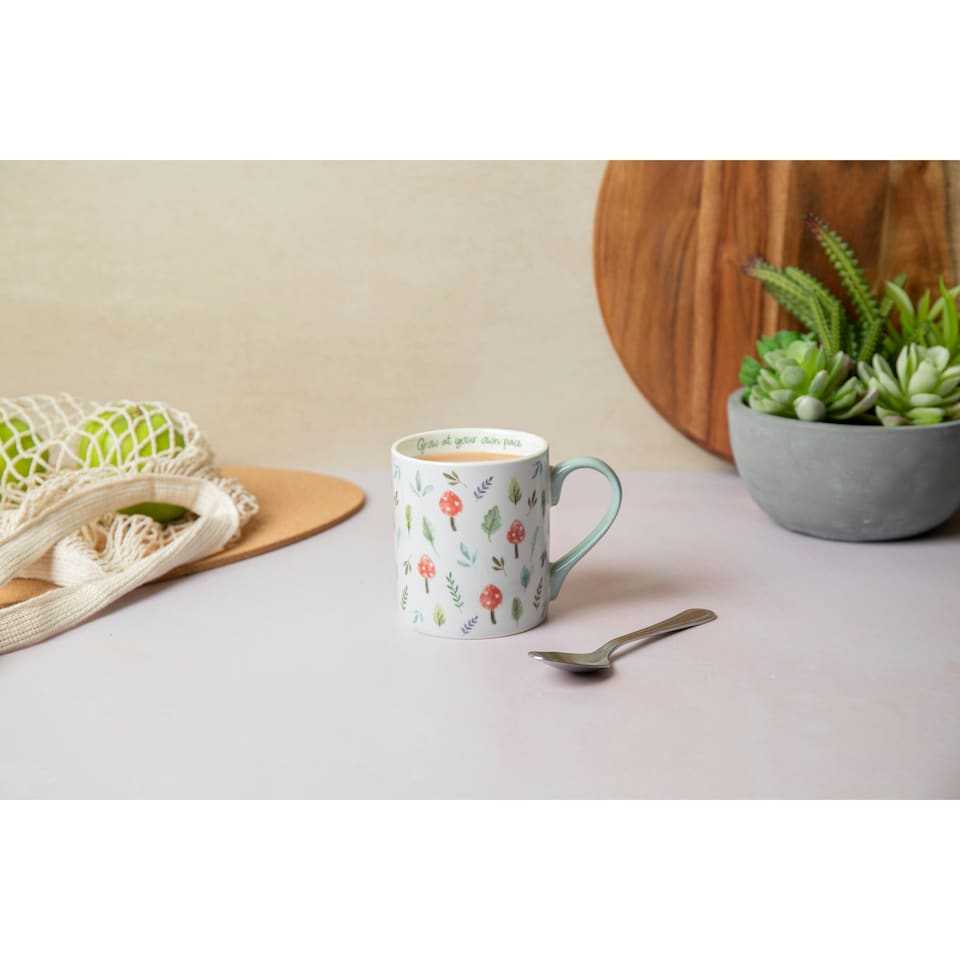 image 1 of Mikasa Mushroom Straight-Sided Porcelain Mug, 280ml | White