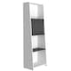 image 5 of Dallas White Bookcase With Doors - White and Carbon Grey Oak Effect with Modern Open-Plan Design | White | White & Carbon Grey | One Size | 1