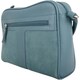 image 3 of Genuine Soft Leather Crossbody Shoulder Handbag with Suede Panelling Blue | Aqua