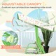 image 4 of AIYAPLAY Kids Garden Swing Chair, Swing Seat with Adjustable Canopy | Green