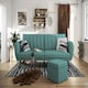 image 1 of Brittany Sofa Bed in Light Blue fabric Blue | LIGHT BLUE LINEN