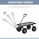image 3 of Garden Trolley Cart with Pneumatic Wheels and Rotating Handle, Green | Green | Green