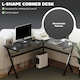 image 4 of HOMCOM L-Shaped Corner Computer Desk Laptop Workstation PC Table Home Office