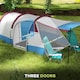 image 4 of Outsunny 2-3 Man Camping Tunnel Tent with Bedroom and Living Room | Red | Red