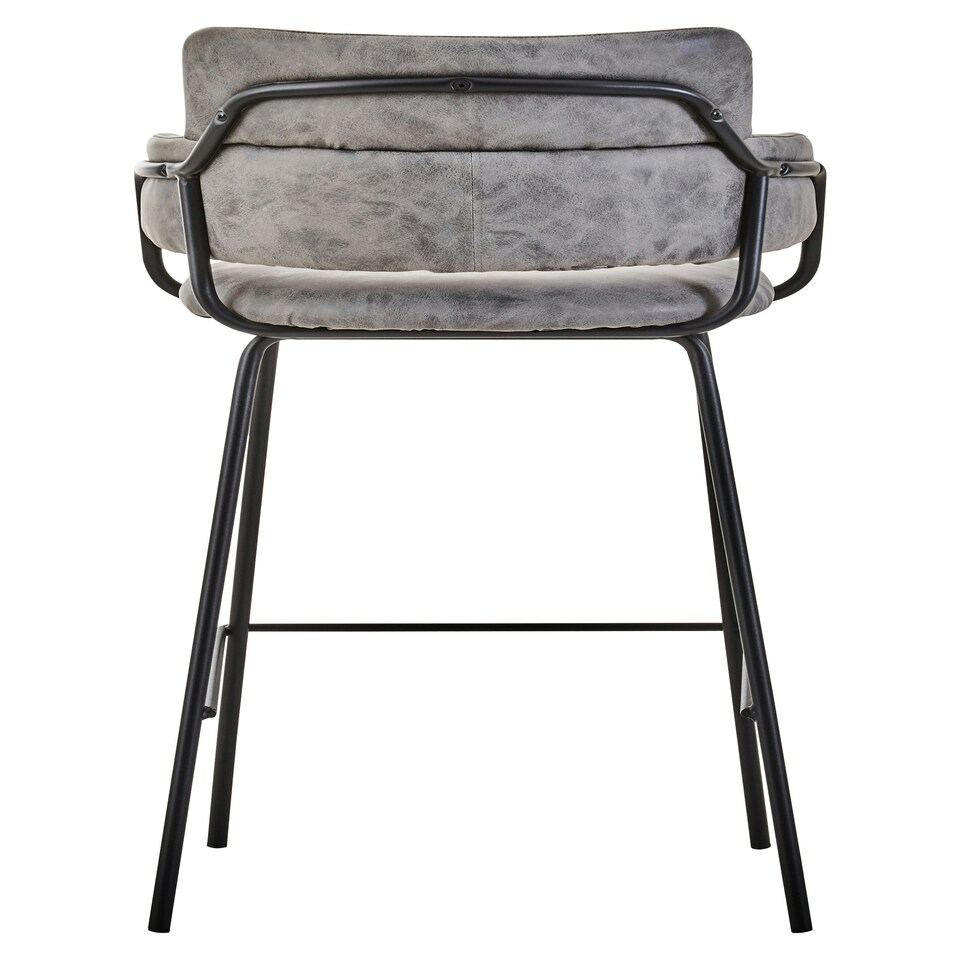 image 1 of Tamzin Grey Faux Leather Bar Chair Grey