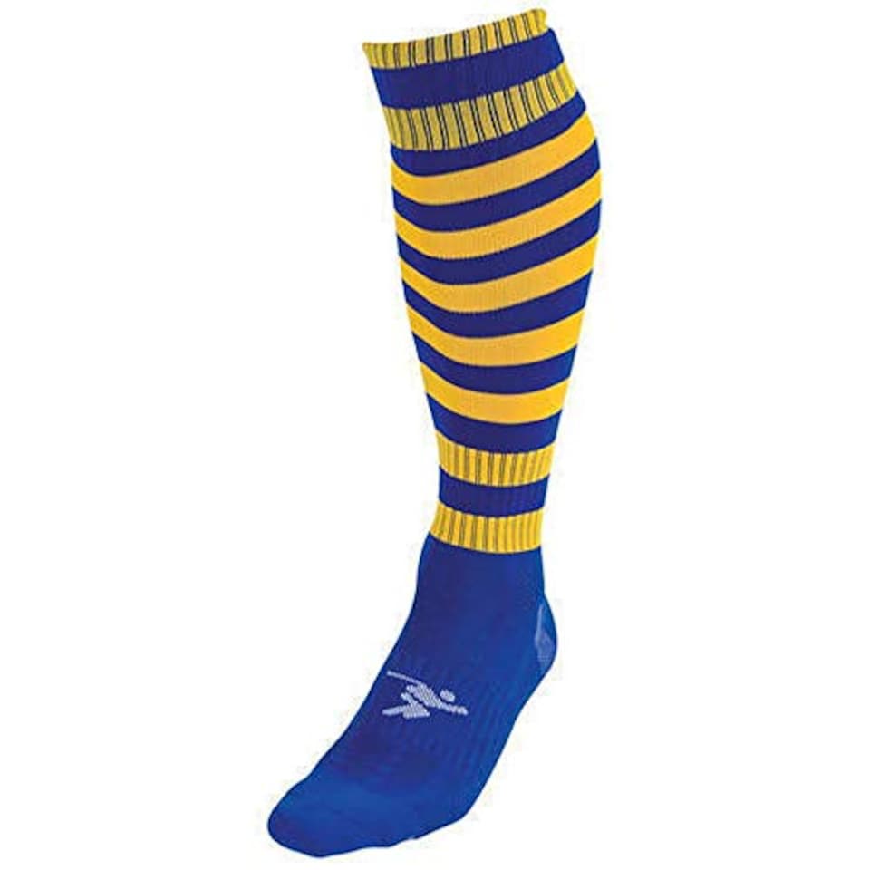 image 1 of Precision Hooped Pro Football Socks Adult Royal/Gold 44142