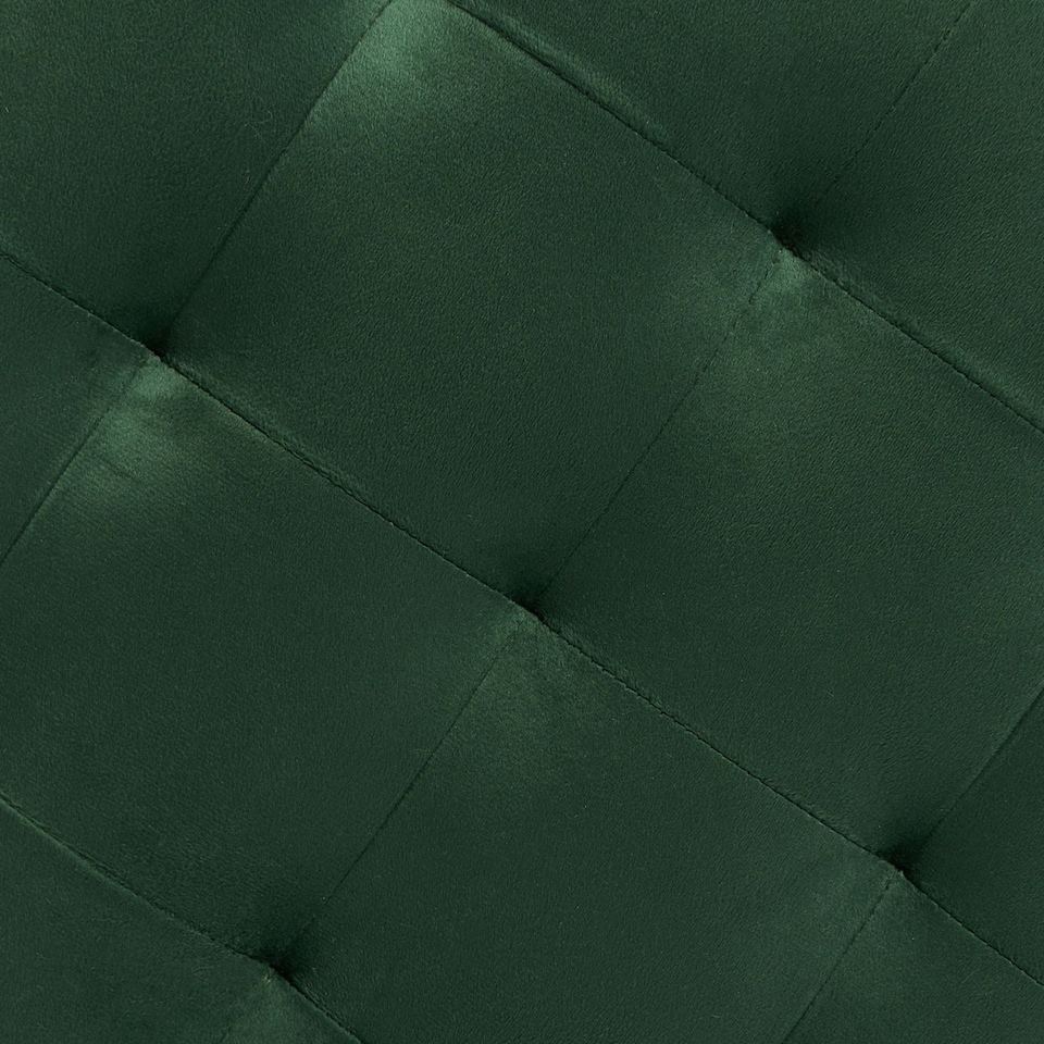 image 1 of OHS Matte Velvet Soft Round Foldable Footstool Seat Storage Organiser Ottoman | Green | Forest Green