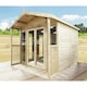 image 1 of 11 x 12 Pressure Treated Tongue And Groove Apex Summerhouse + Overhang + Verandah (11' x 12' / 11ft x 12ft) (11x12)