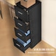 image 3 of HOMCOM File Cabinet with 4 Drawers for Home Office, Vertical Filing Cabinet with Lock, Adjustable Hanging Bar for A4 and Letter Size, Black Wood Effect