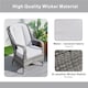 image 3 of Direct Wicker 2-Piece Outdoor PE Rattan Dining Chairs, Grey | Grey