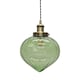 image 1 of Layla - Green Glass Easy Fit Pendant Shade with Antique Brass Detail
