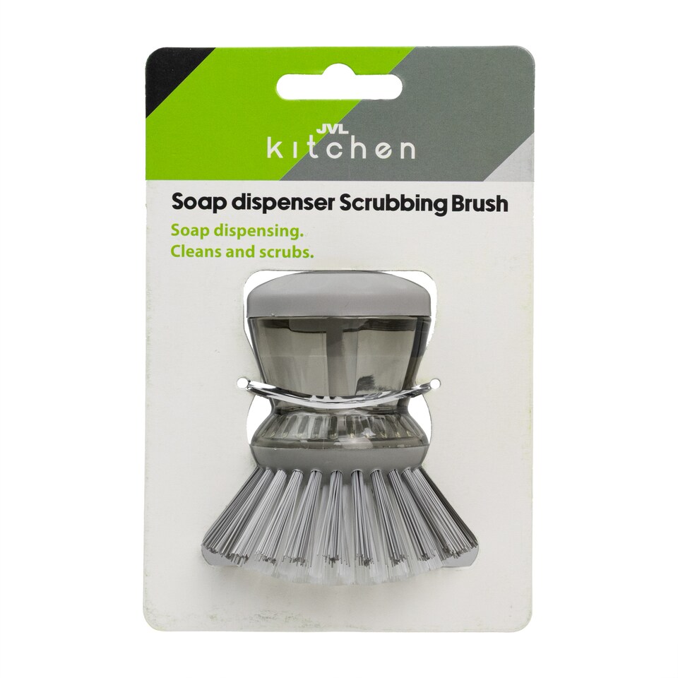 image 1 of JVL Soap Dispenser Scrubbing Brush