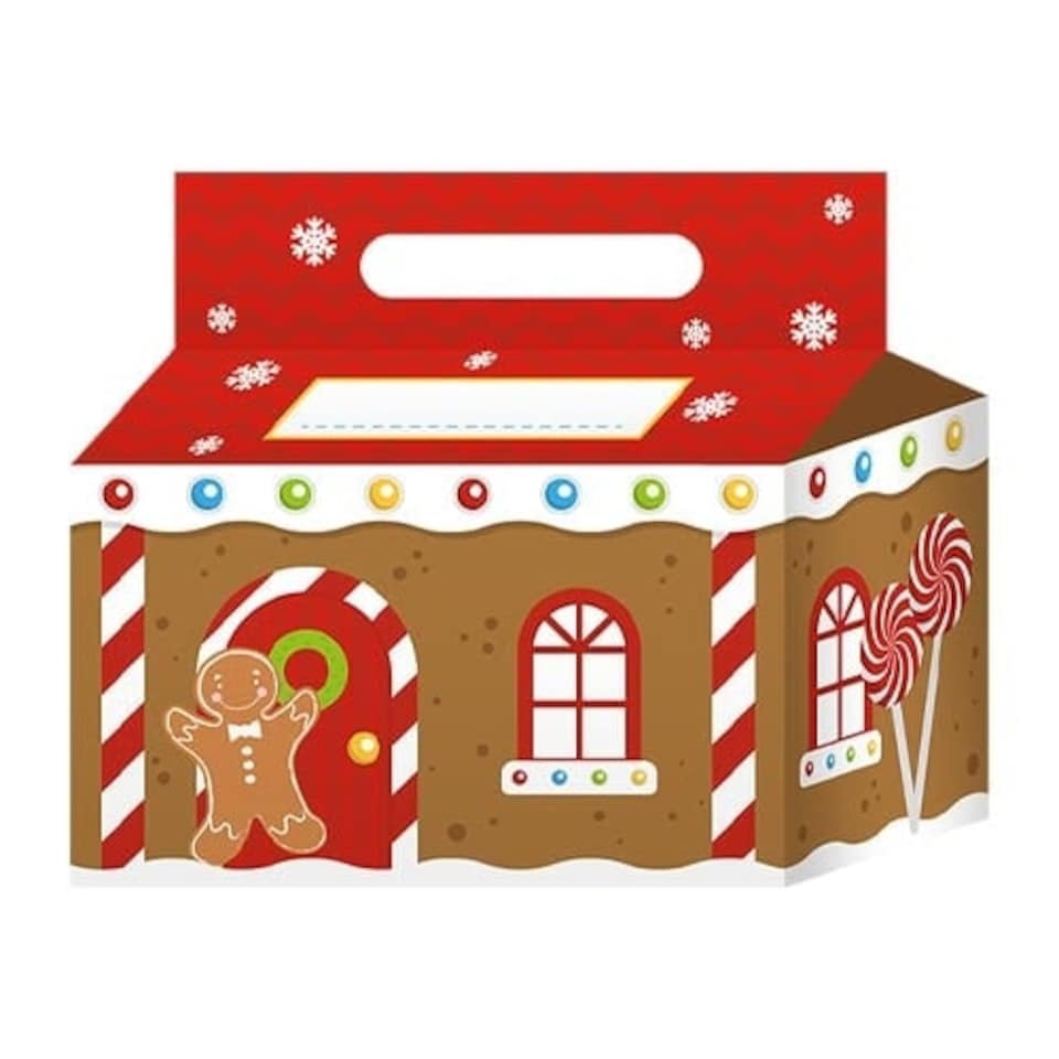 Gingerbread House Christmas Treat Boxes - Pack of 3
