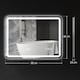 image 5 of HOMCOM 600  800 mm Bluetooth Bathroom Mirror with LED Lights, Illuminated Backlit Wall Mounted Vanity Mirror with 3 Colours Dimmable, Clock, Anti-Fog, Memory Touch Switch, IP44 | Silver | 1